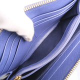 Salvatore Ferragamo Long Wallet Purse Gancini Zip Around PVC purple Women Used Authentic