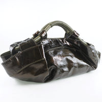 LOEWE Handbag Nappa Aire enamel Brown Women Used Authentic
