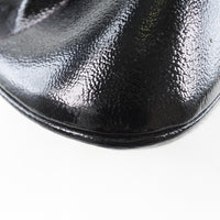 Salvatore Ferragamo Shoulder Bag Gancini Patent leather black Women Used Authentic