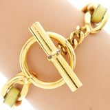 CHANEL bracelet Plated Gold, Leather Gold / yellow Women Used Authentic
