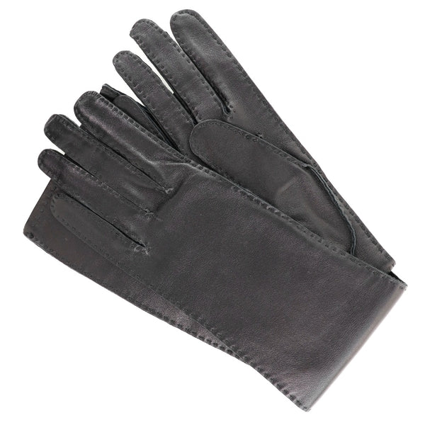 HERMES gloves Glove Calf leather 001772G-01-065 black Women Used Authentic