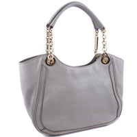 Salvatore Ferragamo Handbag Gancini Calfskin gray Women Used Authentic