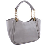 Salvatore Ferragamo Handbag Gancini Calfskin gray Women Used Authentic
