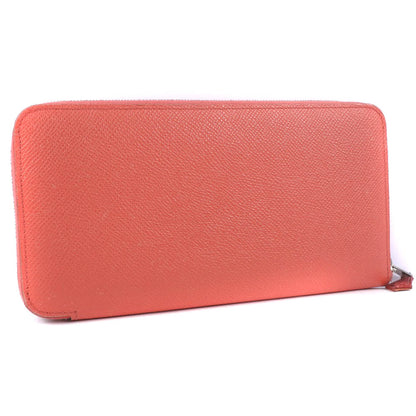 HERMES Long Wallet Purse Epsom pink Azap Silk in Long Women Used Authentic