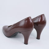 HERMES pumps Calfskin wine-red Women Used Authentic