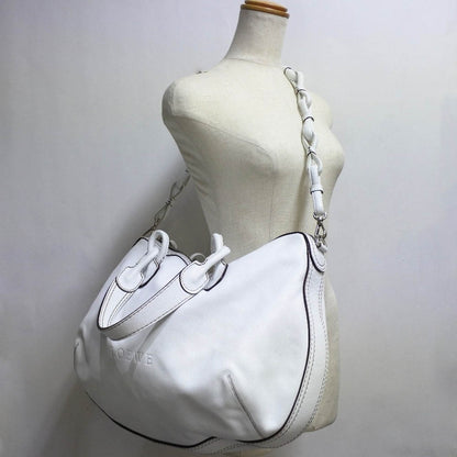 LOEWE Shoulder Bag Calfskin White 2 WAY back Women Used Authentic