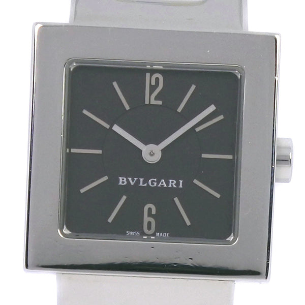 BVLGARI Watches Quartz Quadlard Stainless Steel SQ22SS  Silver Dial color:black Women Used Authentic