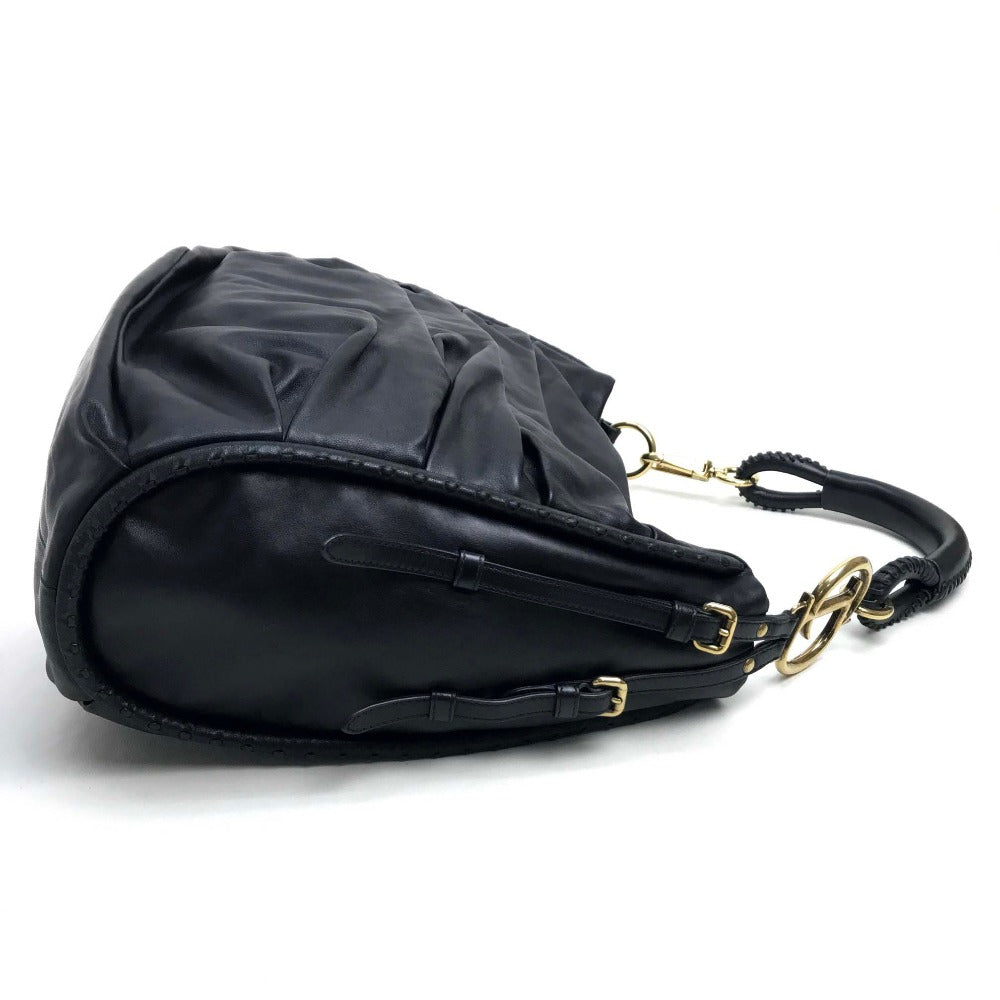 Christian Dior Shoulder Bag lambskin Black (matte) Hobo Shoulder Bag Women Used Authentic