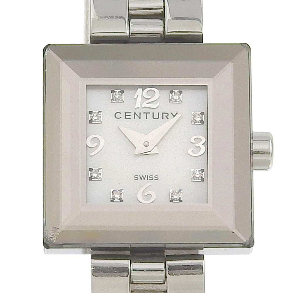 CENTURY Watches Quartz 907.7.F.AB1.11-SA Stainless Steel, Diamond Silver 8P diamond jolly joker White shell dial Women Used Authentic