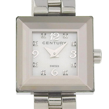 CENTURY Watches Quartz 907.7.F.AB1.11-SA Stainless Steel, Diamond Silver 8P diamond jolly joker White shell dial Women Used Authentic