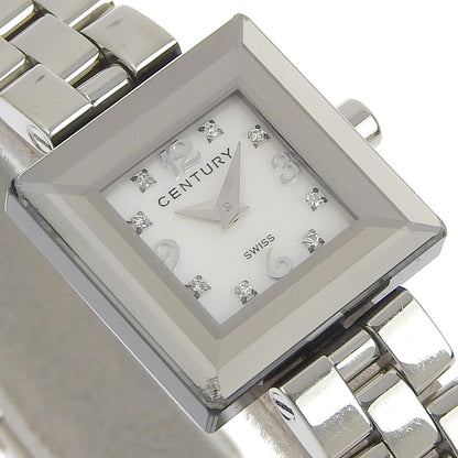 CENTURY Watches Quartz 907.7.F.AB1.11-SA Stainless Steel, Diamond Silver 8P diamond jolly joker White shell dial Women Used Authentic