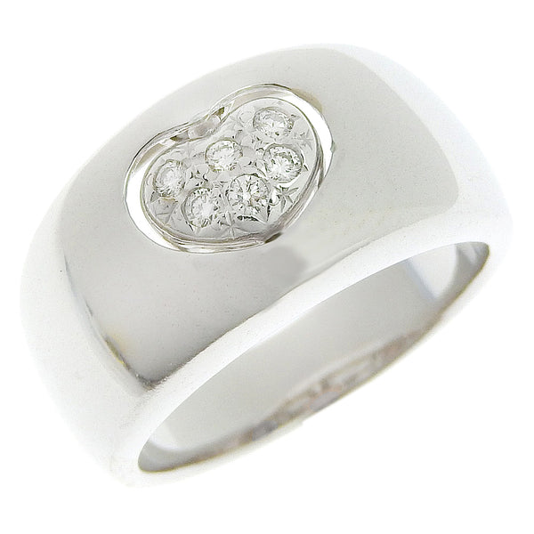 TASAKI Ring heart 18K white gold, diamond Silver Women Used Authentic