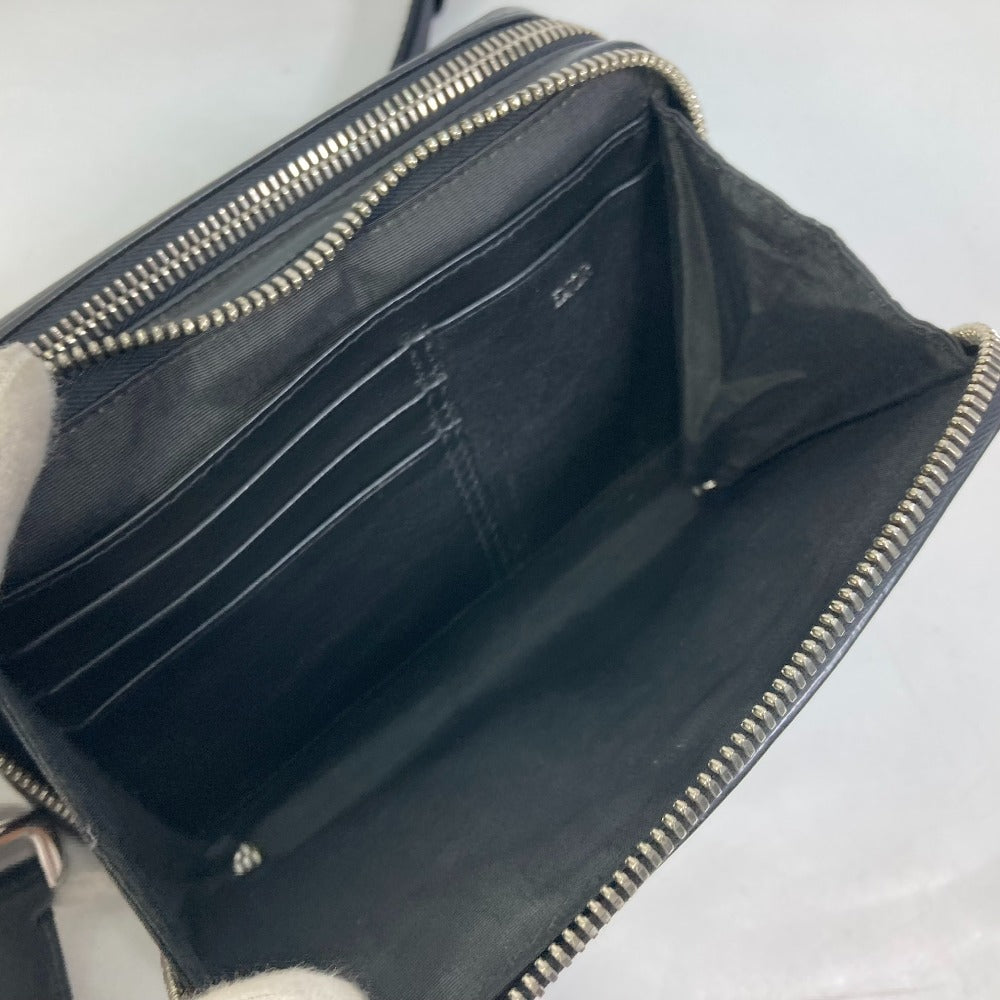 Dior Shoulder Bag 2ESBC119VPD leather black Oblique Galaxy logo messenger pouch mens Used Authentic