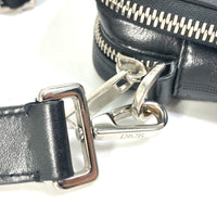 Dior Shoulder Bag Bag Crossbody Pochette Oblique Galaxy logo messenger pouch leather 2ESBC119VPD black mens Used Authentic