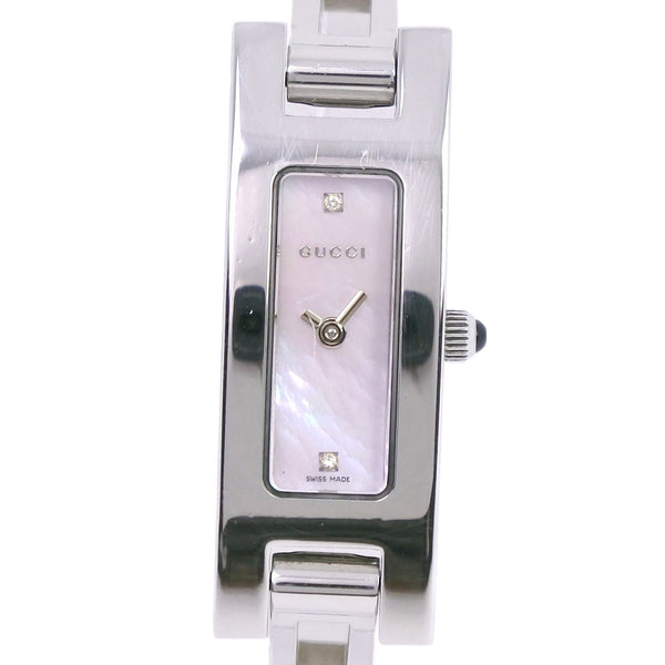 GUCCI Watches Quartz 2P diamond Stainless Steel 3900L Silver Dial color:Pink shell Women Used Authentic