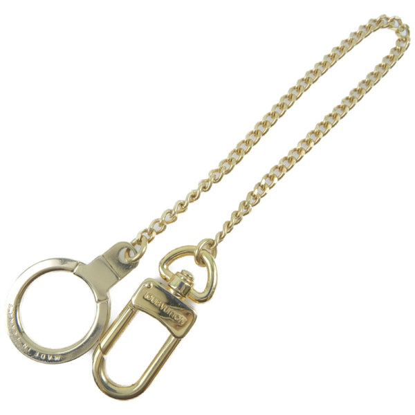 LOUIS VUITTON key ring Bag charm Long chain Chenenne Anocle Metal, Plated Gold M58021 gold unisex(Unisex) Used Authentic