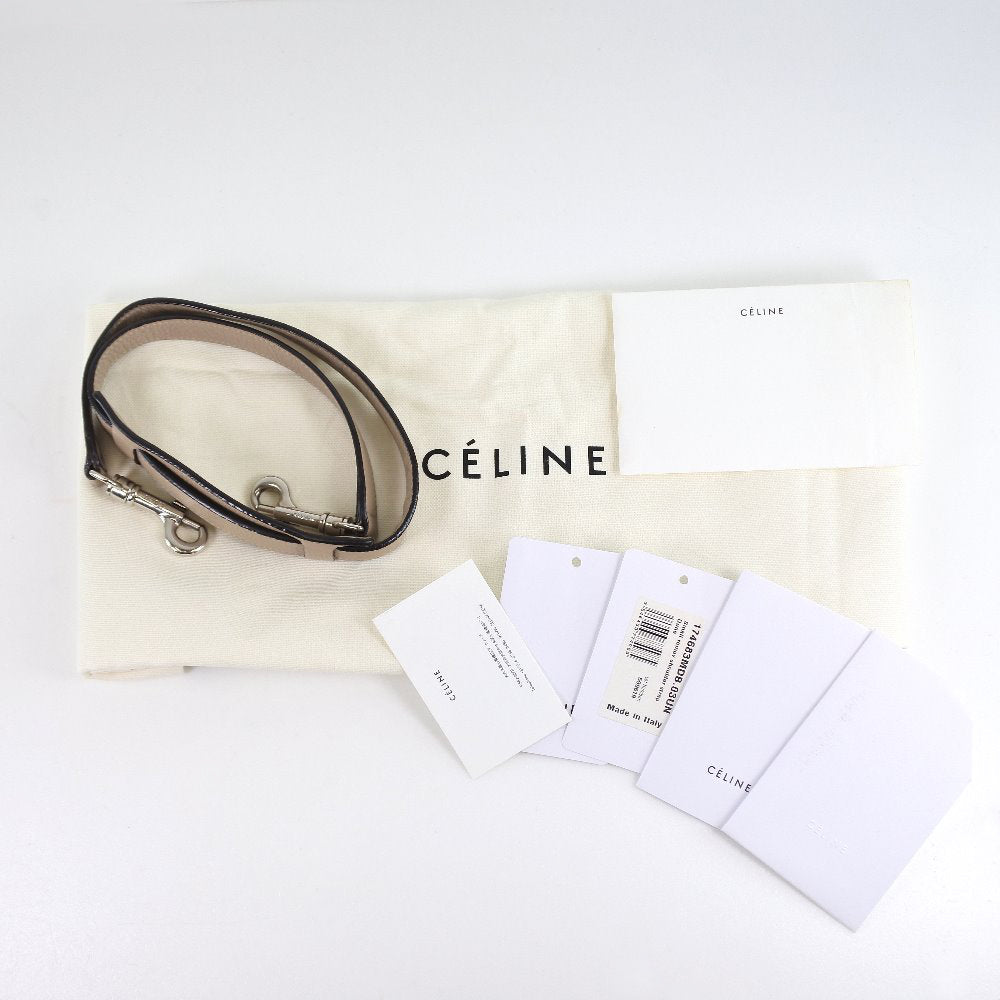 CELINE Handbag 174683MDB.03UN Leather, Suede pink beige 2WAYShoulder Trapeze Women Used Authentic