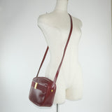 Salvatore Ferragamo Shoulder Bag Vara ribbon Calfskin Red Women Used Authentic