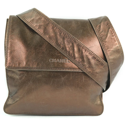 CHANEL Shoulder Bag Calfskin bronze unisex(Unisex) Used Authentic