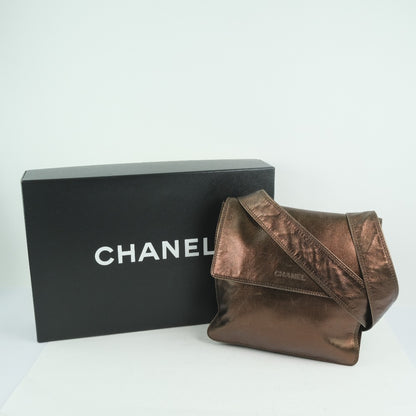 CHANEL Shoulder Bag Calfskin bronze unisex(Unisex) Used Authentic