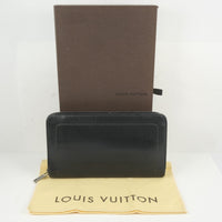 LOUIS VUITTON Long Wallet Purse Utah Zippy Organizer Calfskin M97026 black unisex(Unisex) Used Authentic
