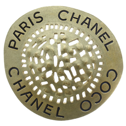 CHANEL Brooch Plated Gold gold hat motif Women Used Authentic