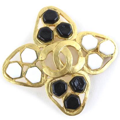 CHANEL Brooch Plated Gold gold COCO Mark Women Used Authentic