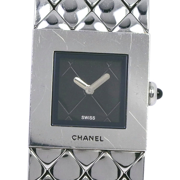 CHANEL Watches Quartz Matrasse Stainless Steel H0009 black Dial color:black Women Used Authentic