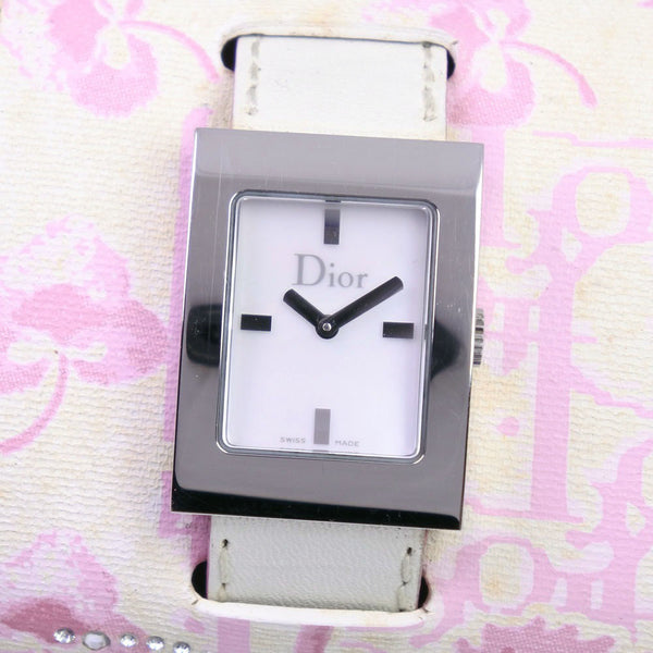 Christian Dior Watches Quartz Maris Stainless Steel,Leather D78-109 pink Dial color:White shell Women Used Authentic