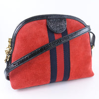 GUCCI Shoulder Bag Ofidia Suede, Leather 499621 Red unisex(Unisex) Used Authentic