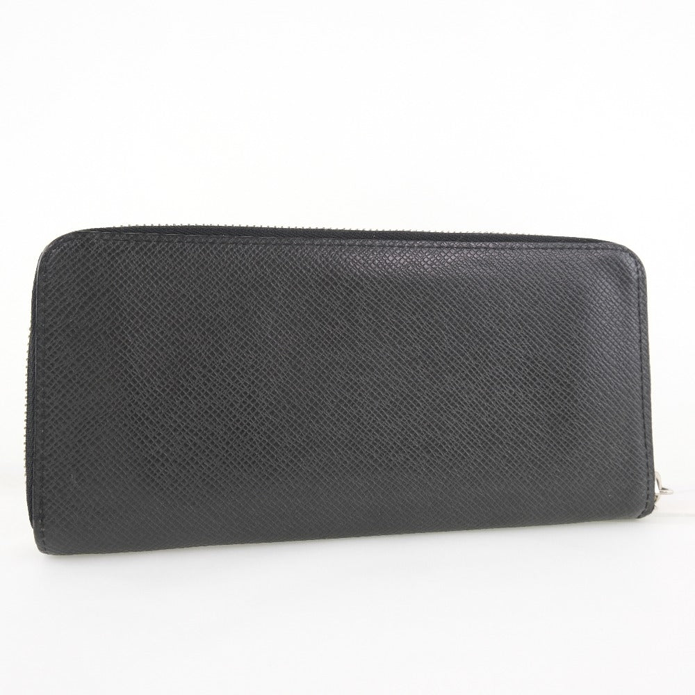 LOUIS VUITTON Long Wallet Purse M32822 Taiga black Zippy Wallet Vertical unisex(Unisex) Used Authentic