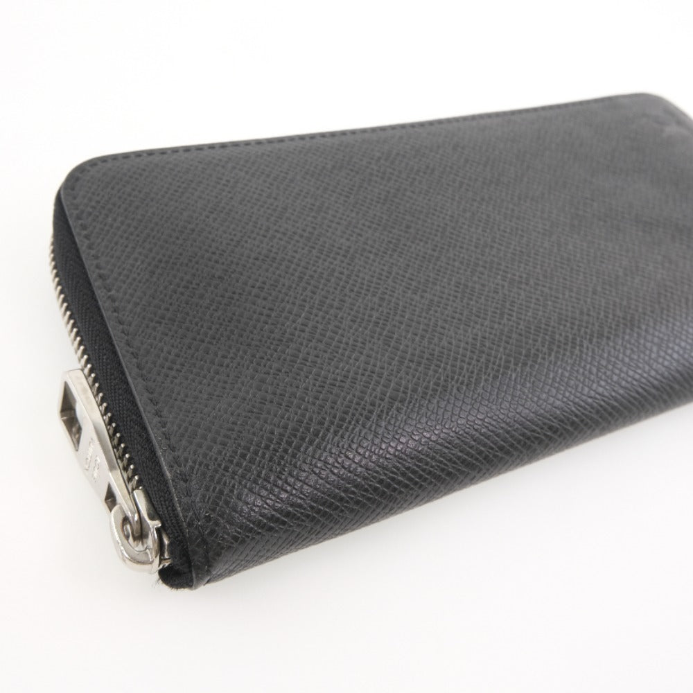 LOUIS VUITTON Long Wallet Purse M32822 Taiga black Zippy Wallet Vertical unisex(Unisex) Used Authentic