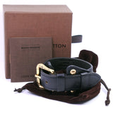 LOUIS VUITTON bracelet Teda GM leather M92480 black(Unisex) Used Authentic