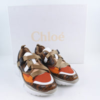 Chloe sneakers leather CHC18A0511839V36W Brown Women Used Authentic