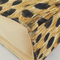 Christian Dior Handbag Leopard canvas yellow Women Used Authentic