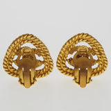 CHANEL Earring vintage Triangle COCO Mark Plated Gold gold Women Used Authentic
