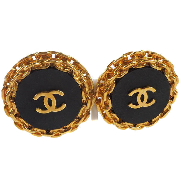 CHANEL Earring vintage COCO Mark Plated Gold gold Women Used Authentic