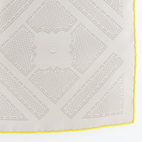 HERMES scarf gavroche serie Carre45 silk beige Women Used Authentic