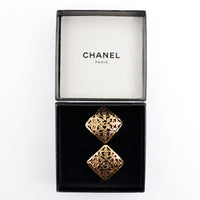 CHANEL Earring COCO Mark Plated Gold gold Women Used Authentic