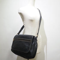 CELINE Shoulder Bag Calfskin black Women Used Authentic