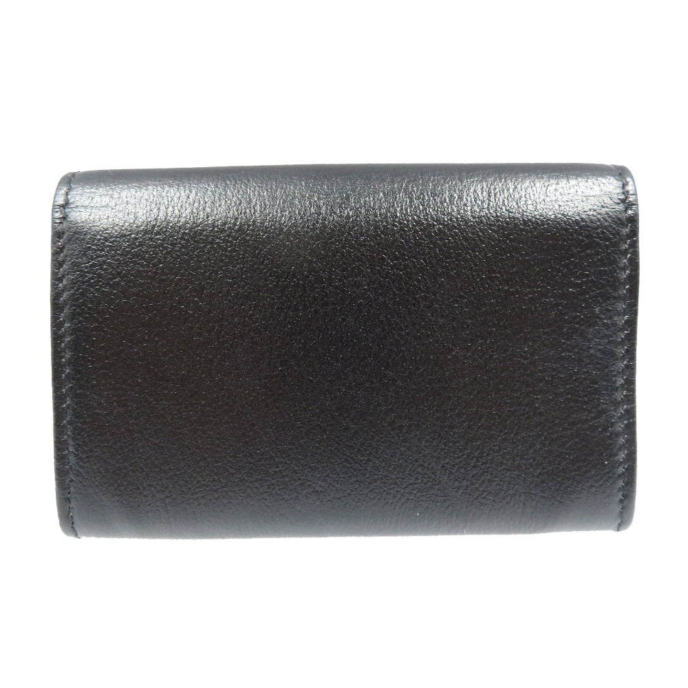 CHANEL Card Case leather black Camelia