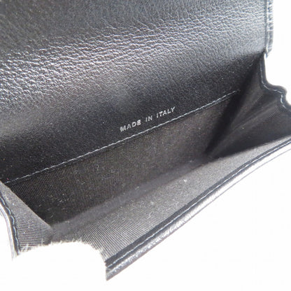 CHANEL Card Case leather black Camelia