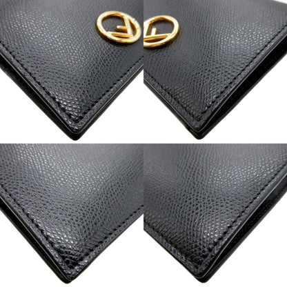 FENDI Bifold Wallet 8M0387 leather black Ehuise Fendi Women Used Authentic