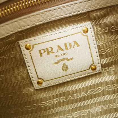 PRADA Shoulder Bag BR4944 Canvas, Leather Brown Logo Jacquard One Shoulder Bag Women Used Authentic