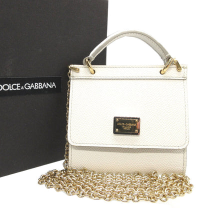 DOLCE&GABBANA Coin case leather white Sicily