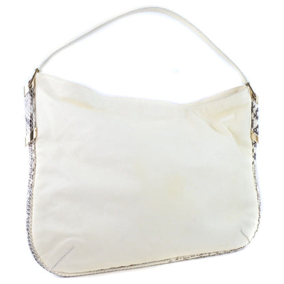 JIMMY CHOO Shoulder Bag leather White Women Used Authentic