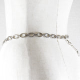 Valentino belt rose rose Chain belt Metal, Rhinestone Silver Women Used Authentic
