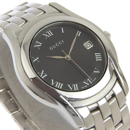 GUCCI Watches Quartz 5500M Stainless Steel black black dial mens Used Authentic