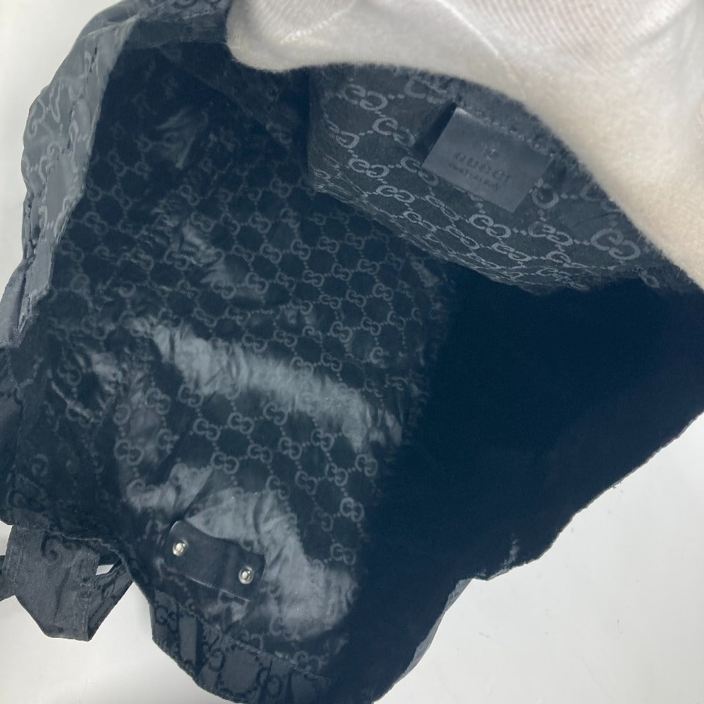 GUCCI Tote Bag 223669 Nylon black GG Bear Eco Bag Teddy Bear