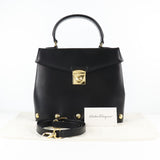 Salvatore Ferragamo Handbag 2WAYShoulder Calfskin AN215209 black Women Used Authentic